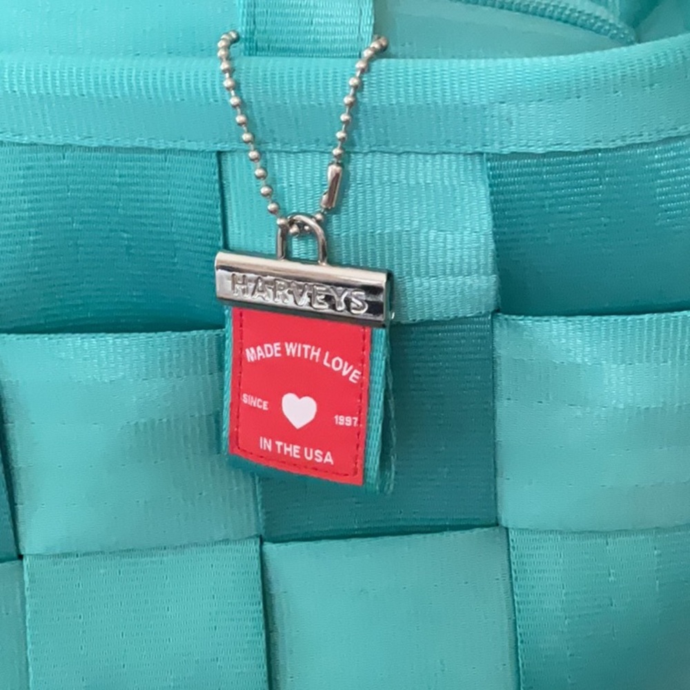Harvey’s Teal Woven Tote Bag - Picture 6 of 6